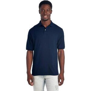 Mens Men's Short Sleeve Polo Shirts, Cotton Blend, Two Button Closure